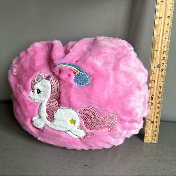 Aurora World Sparkle Tales Unicorn Plush Reversible Cushion 60884 White Pink Toy - Picture 7 of 11
